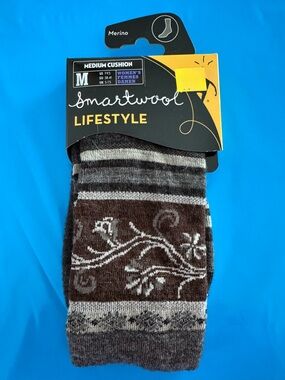 NWT Smartwool Lifestyle Women’s Merino Wool Socks - Brown/Grey